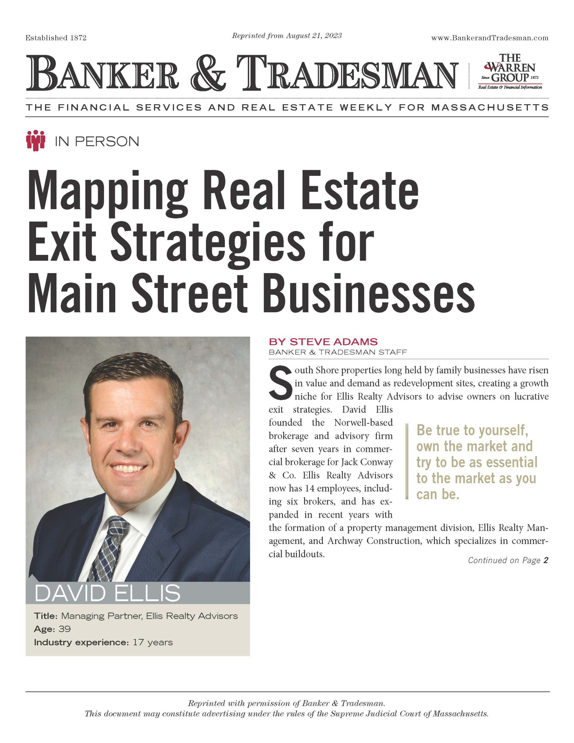Mapping Real Estate Exit Strategies For Main Street Business By Steve
